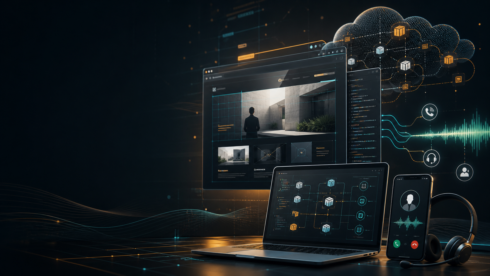 Web interfaces, cloud architectures and VoIP routing